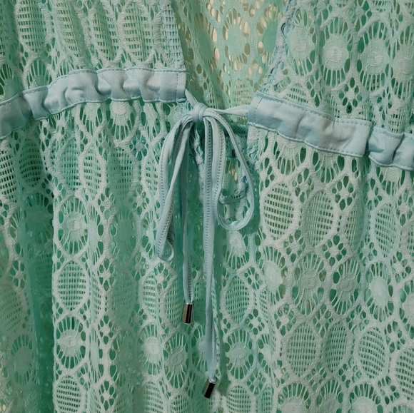 Ocean Blue Swimsuit Cover-Up Plus Size 2X - Picture 4 of 8